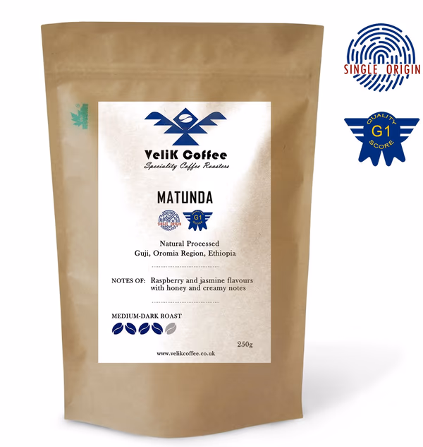 MATUNDA – Ethiopian Single Origin Arabica Beans – Medium-Dark Roast Coffee