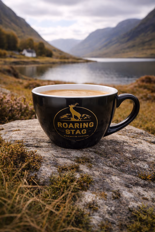 Roaring Stag Black Cup 9oz/250ml CUP