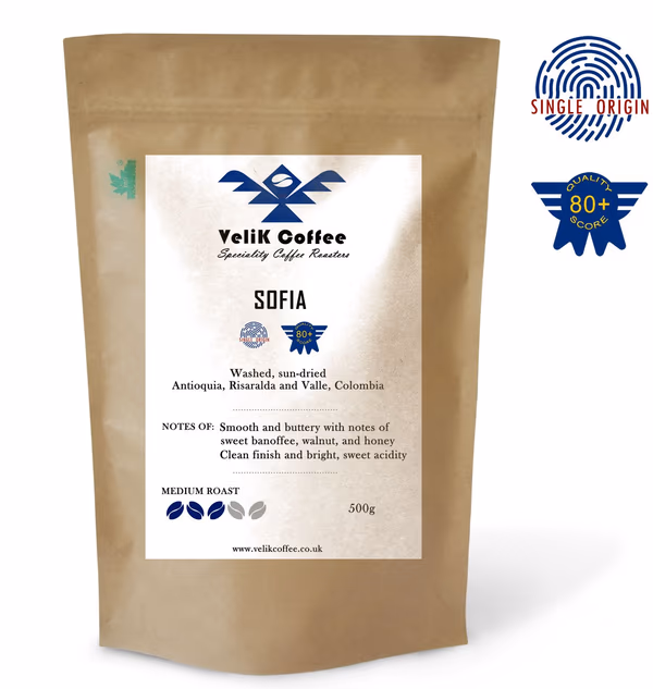 SOFIA – Colombian Single Origin Arabica Beans – Medium Roast Coffee
