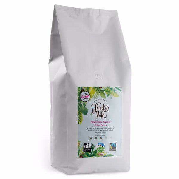 Medium Roast, Fairtrade, Organic, Bird Friendly Coffee Beans Blend - 1kg