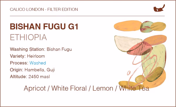 Ethiopia Bishan Fugu Heirloom G1 - Washed