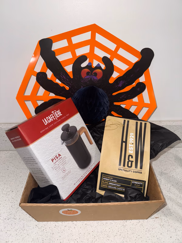 Halloween Hamper- Coffee and 3 Cup Press