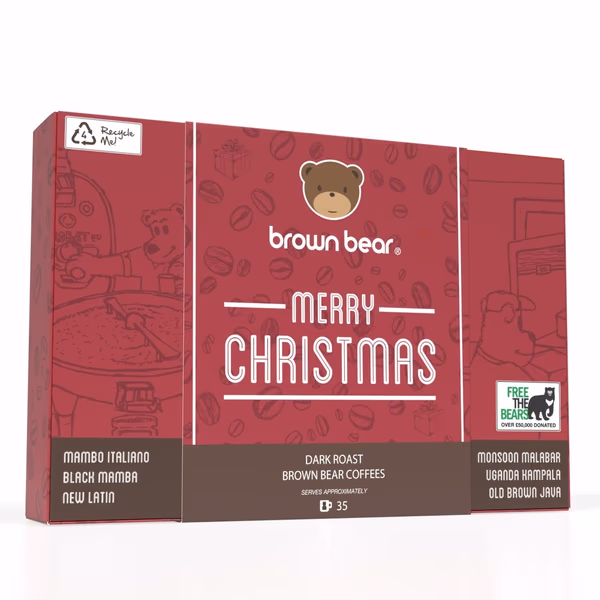 Merry Christmas Dark Roast Gift Box - 6 Coffees In one Box