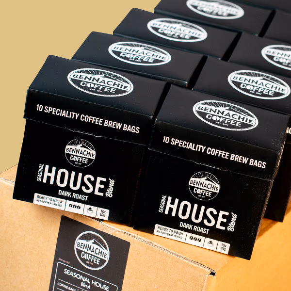 10 x 10g Biodegradable Coffee Brew Bag - Seasonal House Blend (Case, 10 single boxes)