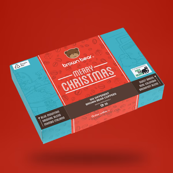 Merry Christmas Coffee Gift Box - 6 Coffees In one Box