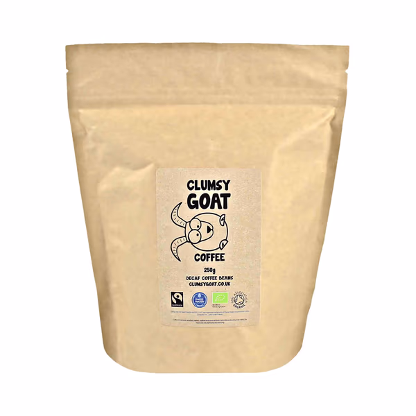 Clumsy Goat Fairtrade Organic Swiss Water Process Peruvian Decaf Coffee Beans