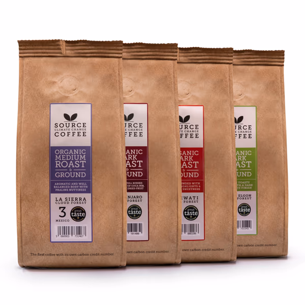 Taste Collection Gift Pack of 4 x Organic Single Origins Coffees