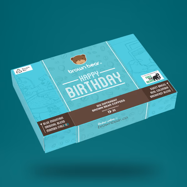 Happy Birthday Coffee Gift Box - 6 Coffees In one Box