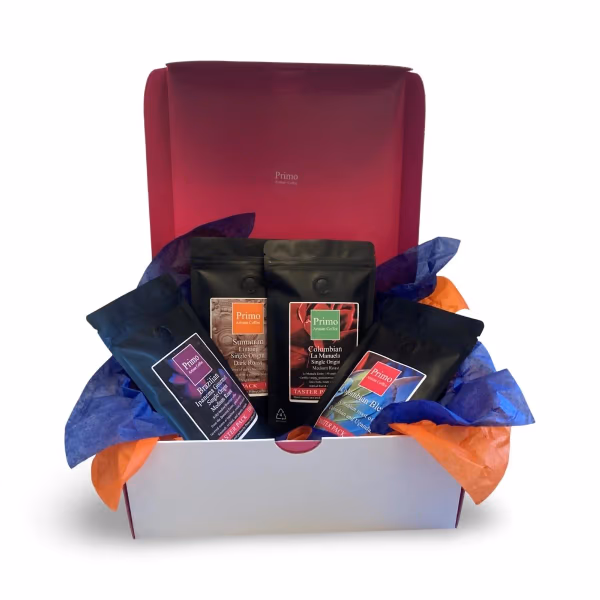 Primo Coffee Collection  - a choice of  4 x 100g Taster Packs