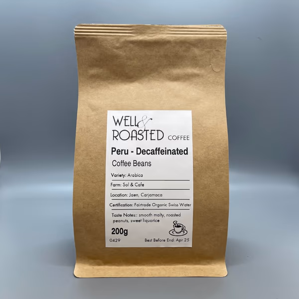Fairtrade Organic Decaf Peru Coffee | Swiss Water Process