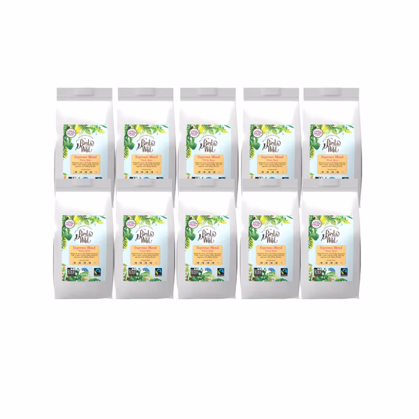 Dark Roast Espresso Fairtrade Organic Coffee Beans 10x500g