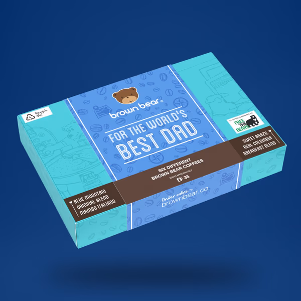 Worlds Best Dad Gift Box | 6 coffees in one Box