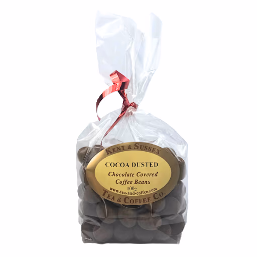 Dusted Cocoa Chocolate Covered Coffee Beans